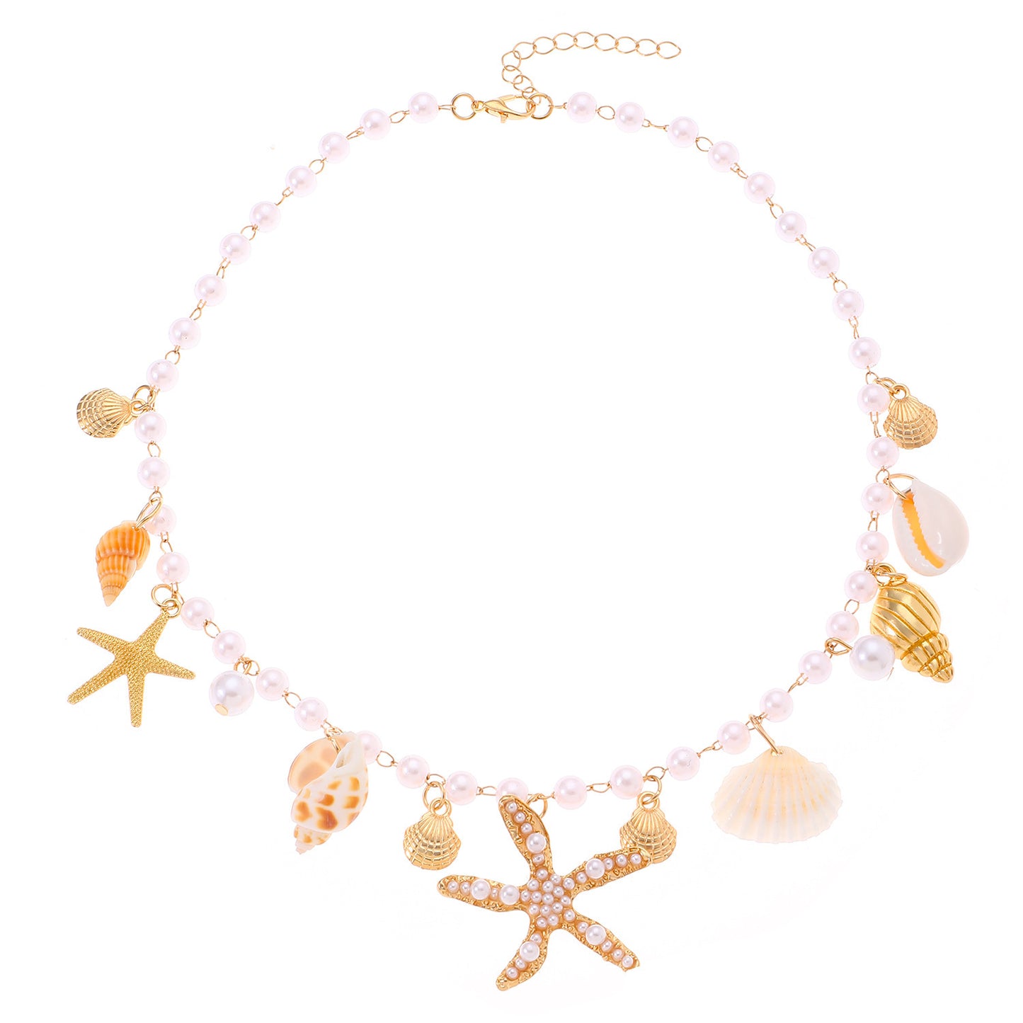 Collier et bracelet bohème d’été avec coquillages