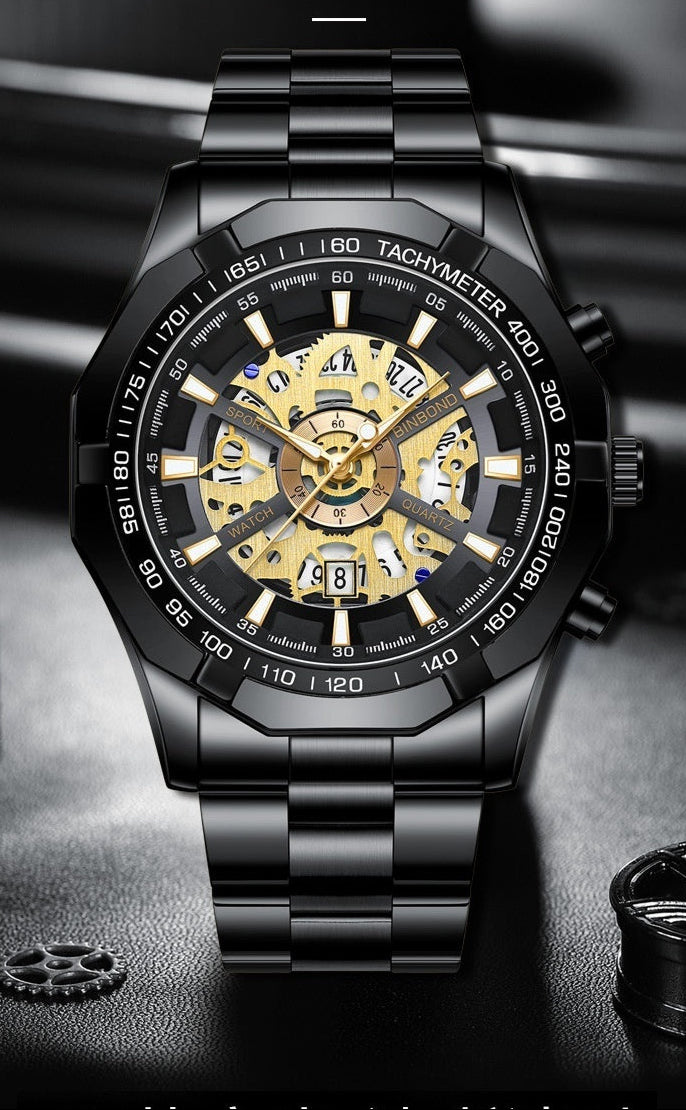 Montre Homme Mécanique – Étanche, Lumineuse & Élégante