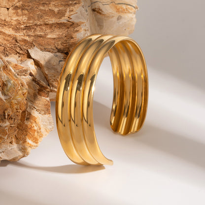 Women's Round Titanium Steel Bracelet 