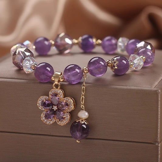 Bracelet en améthyste naturelle pour femme