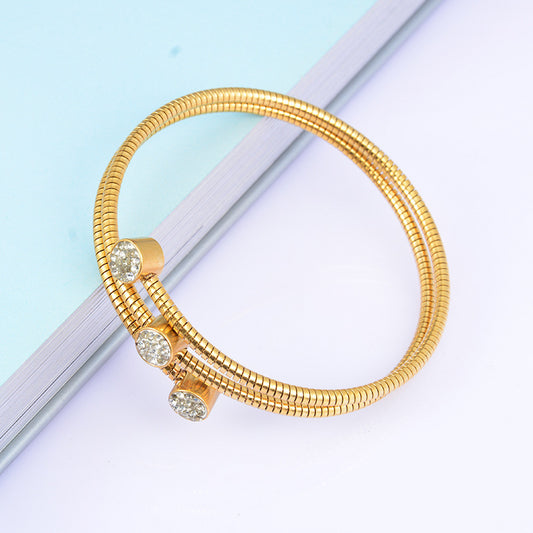 Double Row Stainless Steel Bracelet