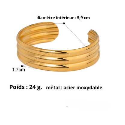 Women's Round Titanium Steel Bracelet 